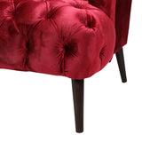 Sturdy Velvet Sofa - Red