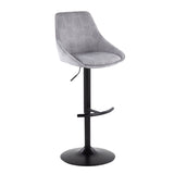 Diana - Contemporary Adjustable Barstool & Swivel With Rounded T Footrest (Set of 2)