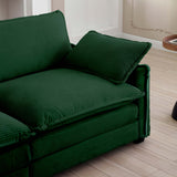 Corduroy 2 Piece Living Room Set - Green