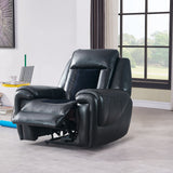 Clark - Blanche / Velvet Power Recliner With LED - Black