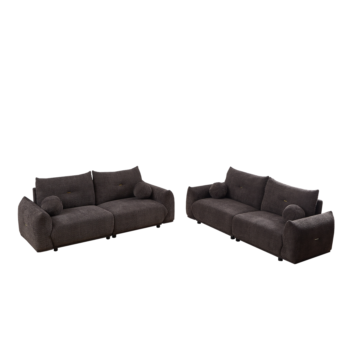 2 Piece Living Room Set with Throw Pillows - Gray