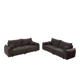 2 Piece Living Room Set with Throw Pillows - Gray