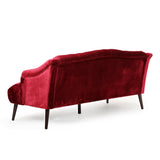 Sturdy Velvet Sofa - Red