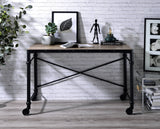 Oklarth - Rustic Writing Desk - Black / Oak