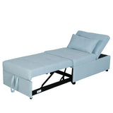 Folding Chair Sofa Bed - Green Fabric