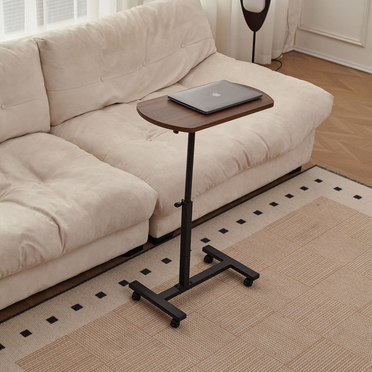 Height Adjustable Side Table - Brown