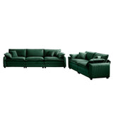 Corduroy 2 Piece Living Room Set - Green