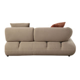 Carrick - Sandwich Mesh Sectional Sofa With An Ottoman - Beige