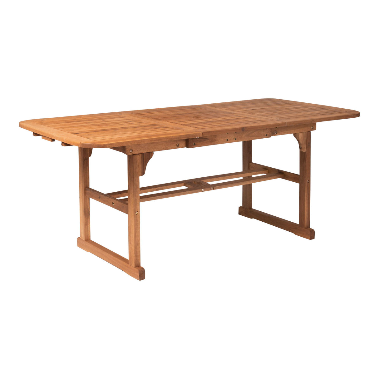 Modern Slat Top Solid Acacia Wood Butterfly Outoor Dining Table