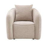 Keith - Chenille Chair With 1 Matching Color Toss Pillows