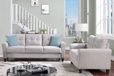 Modern Living Room Sofa Set Linen Upholstered Couch Furniture For Home Office