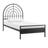 Twin Bed Contemporary Metal Arch - Black