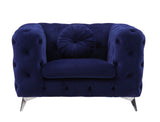 Atronia - Velvet Chair - Blue