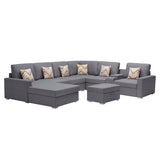 Nolan - 8 Piece Sectional Sofa With Interchangeable Legs