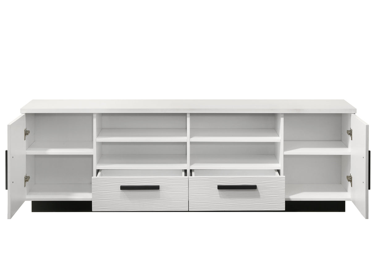 Matilda - TV Stand With Drawers and Shelves - White Finish