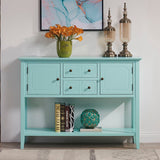 Accent Cabinet With Doors - Aqua Green