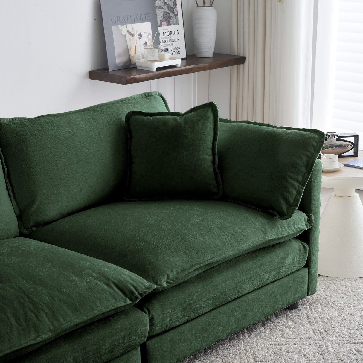 2 Pc Chenille Living Room Set - Green