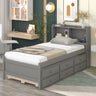 Bed With Twin Trundle, Drawers