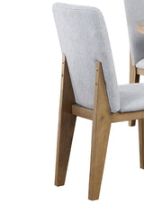 Delphine - Linen Fabric 19" Dining Chair (Set of 2) - Gray