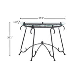 Tempered Glass Console Table With Sturdy Construction - Black