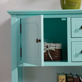 Accent Cabinet With Doors - Aqua Green