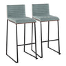 Mason Mara - Contemporary, Fixed Height Barstool (Set of 2)