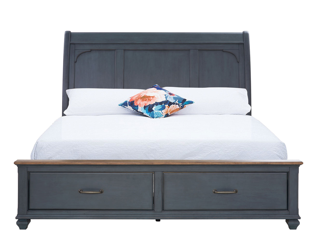 Americana - Sleigh Bed