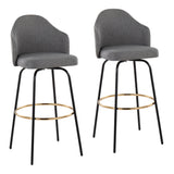 Ahoy - Contemporary Fixed Height Bar Stool Round Footrest (Set of 2)