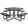 Square Outdoor Picnic Table With Umbrella Pole