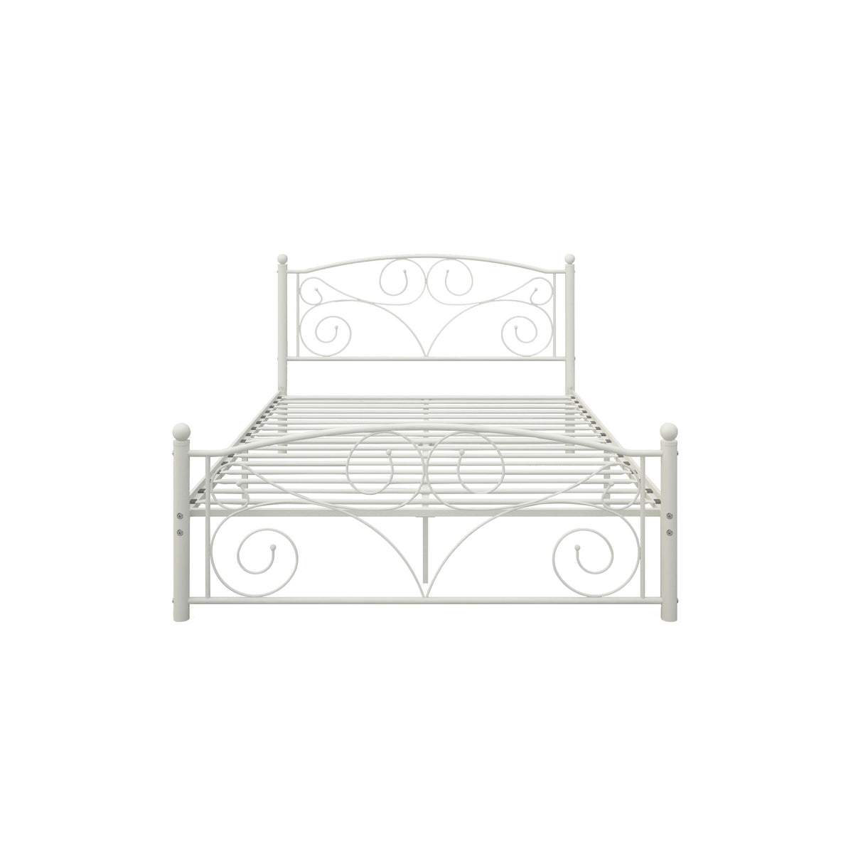 Unique Flower Sturdy System Metal Bed Frame With Headboard And Footboard