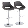 Fabrico - Contemporary Adjustable Bar Stool With Rounded T Footrest (Set of 2)