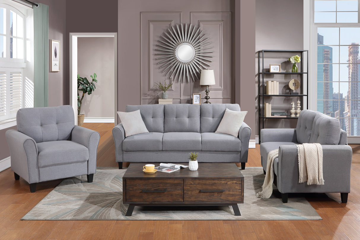 3 Piece Living Room Set Including Sofa, love Seat and Chair