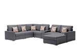 Nolan - 7 Piece Sectional Sofa With Pillows And Interchangeable Legs