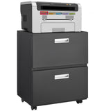 Copier Cabinet With Storage - Black