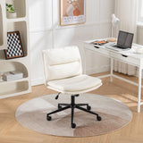 Bizerte - Adjustable Swivel Criss-Cross Chair, Wide Seat / Office Chair / Vanity Chair - White