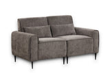 Valentina 74" Gray Chenille Sofa and Loveseat Living Room Set