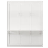 Full Size Murphy Bed with Desk Combo, White