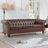 Rolled Arm Chesterfield 3 Seater Sofa