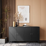 4 Door Accent Cabinet - Matte Black