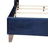 Julie - Upholstered Bed With Faux Diamonds