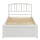 Twin Size Platform Bed Wood Bed Frame With Trundle