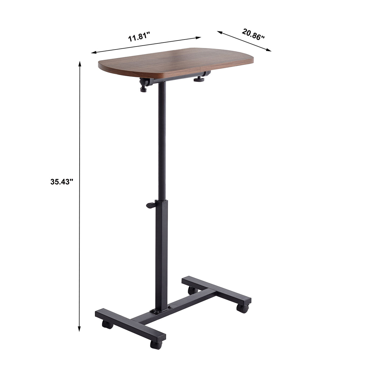 Height Adjustable Side Table - Brown