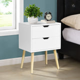 Night Stand With 2 Drawers - White