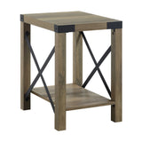 Abiram - Rustic End Table - Oak