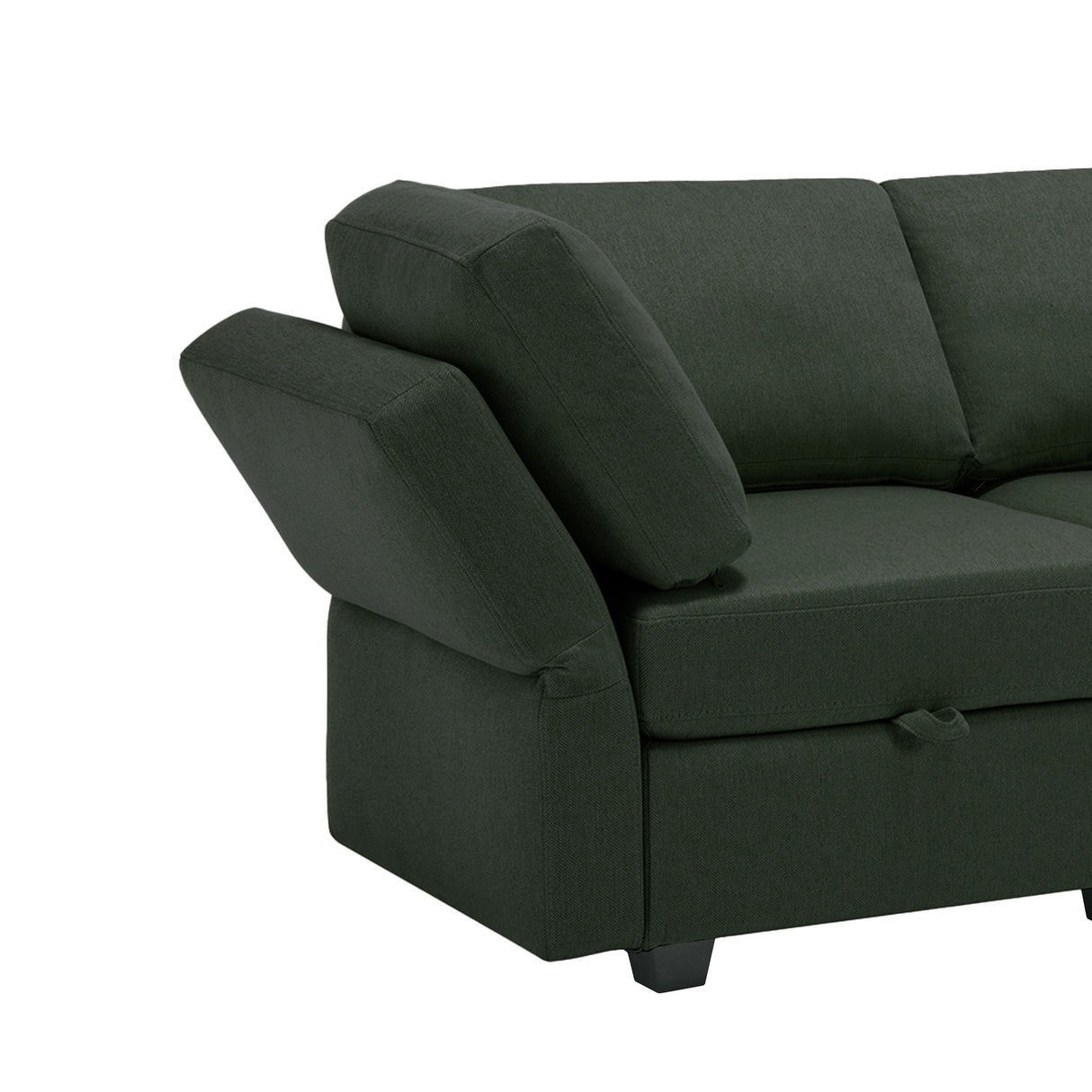 3 Piece Living Room Set With Storage including Sofa, Love Seat and Chair - Green