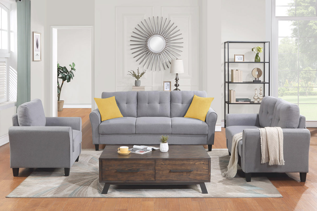 3 Piece Living Room Set Including Sofa, love Seat and Chair