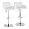 Daniella - Contemporary Adjustable Barstool With Swivel With Rounded Rectangle Footrest (Set of 2)