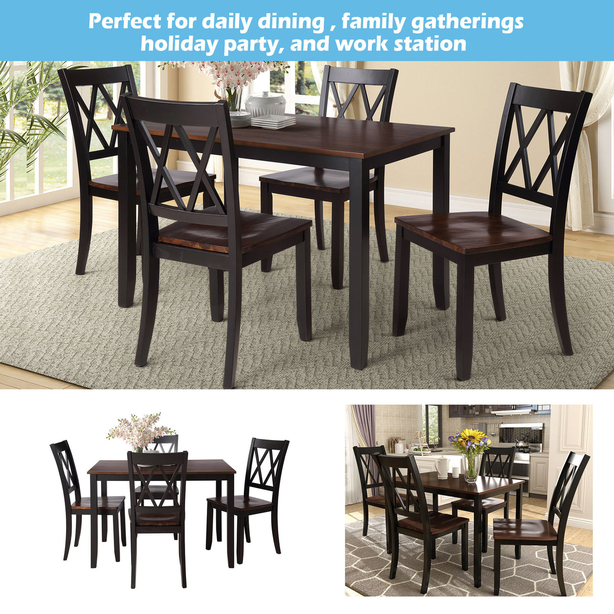 5-Piece Dining Set - Cherry