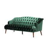 Sturdy Velvet Sofa - Green