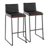 Mason Mara - Contemporary, Fixed Height Barstool (Set of 2)